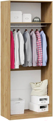 Шкаф ТриЯ Хилтон для одежды (дуб крафт золотой/белый матовый)