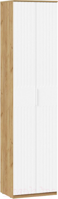 Шкаф ТриЯ Хилтон для одежды исп.2 (дуб крафт золотой/белый матовый) - фото
