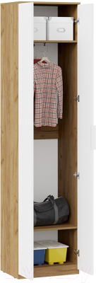 Шкаф ТриЯ Хилтон для одежды исп.2 (дуб крафт золотой/белый матовый)