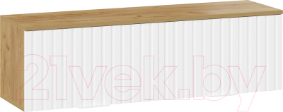 Шкаф навесной ТриЯ Хилтон 1100 (дуб крафт золотой/белый матовый) - фото