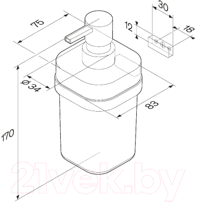 Дозатор для жидкого мыла AM.PM Func A8F36922