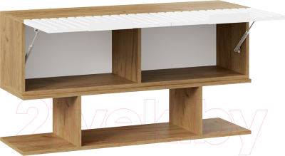 Шкаф навесной ТриЯ Хилтон с полкой 1100 (дуб крафт золотой/белый матовый)