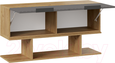 Шкаф навесной ТриЯ Хилтон с полкой 1100 (дуб крафт золотой/графит матовый)