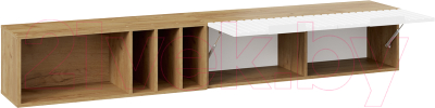 Шкаф навесной ТриЯ Хилтон с полкой 2040 (дуб крафт золотой/белый матовый)