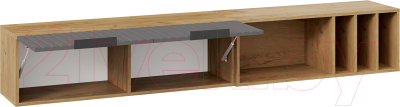 Шкаф навесной ТриЯ Хилтон с полкой 2040 (дуб крафт золотой/графит матовый)