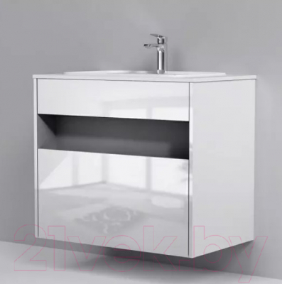 Тумба под умывальник AM.PM Func M8FFUX0801WG (белый глянец)