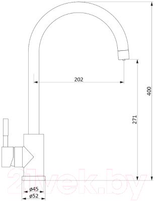 Смеситель Damixa Merkur 400721400
