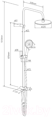 Душевая система Damixa Jupiter 977000000
