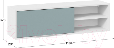 Полка ТриЯ Марли (белый/серо-голубой)