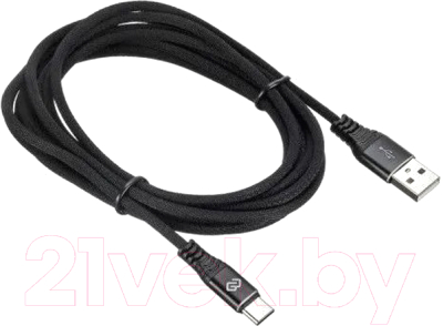 Кабель Digma LIGHT-3M-BRAIDED-BLK - фото