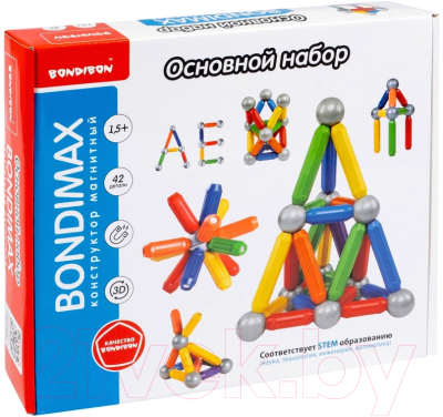 Конструктор магнитный Bondibon Bondimax / ВВ6043 - фото