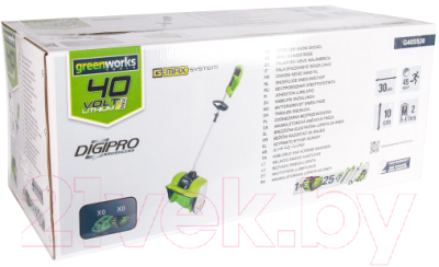 Снегоуборщик аккумуляторный Greenworks GD40SS 40V / 2600807UG