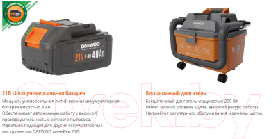 Профессиональный пылесос Daewoo Power DAVC 1621Li SET