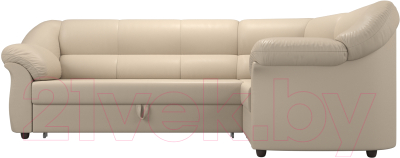 Диван угловой Лига Диванов Карнелла правый / 60285 (экокожа бежевый)