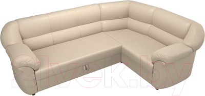 Диван угловой Лига Диванов Карнелла правый / 60285 (экокожа бежевый)