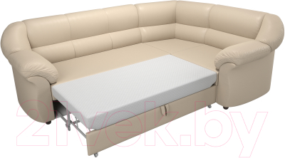 Диван угловой Лига Диванов Карнелла правый / 60285 (экокожа бежевый)