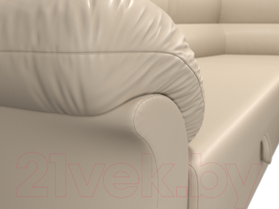 Диван угловой Лига Диванов Карнелла правый / 60285 (экокожа бежевый)