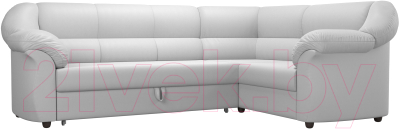 Диван угловой Лига Диванов Карнелла правый / 60287 (экокожа белый) - фото