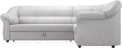 Диван угловой Лига Диванов Карнелла правый / 60287 (экокожа белый)