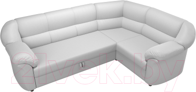 Диван угловой Лига Диванов Карнелла правый / 60287 (экокожа белый)
