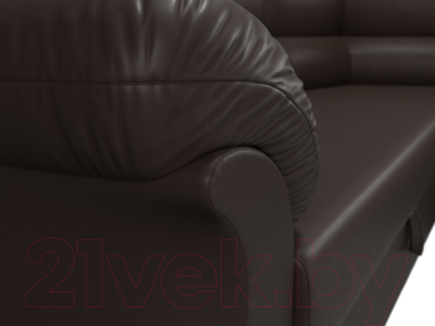 Диван угловой Лига Диванов Карнелла правый / 60290 (экокожа коричневый)