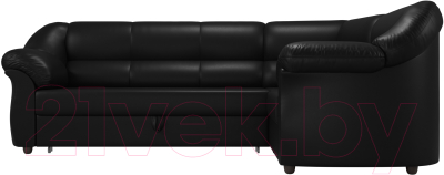 Диван угловой Лига Диванов Карнелла  правый / 60289 (экокожа черный)