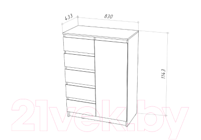 Тумба НК Мебель Stern Т-15 / 72678283 (белый)