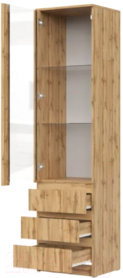Шкаф с витриной НК Мебель Stern ШКВ-1 / 72678281 (дуб вотан)