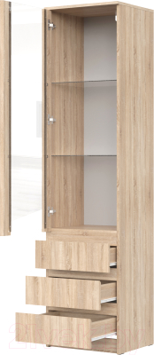 Шкаф с витриной НК Мебель Stern ШКВ-1 / 72678282 (дуб сонома) - фото