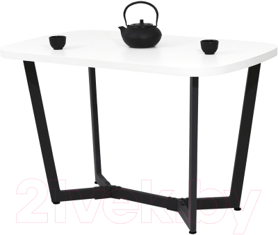 Обеденный стол Millwood Лофт Мюнхен Л 180x90x75 (белый/металл черный)