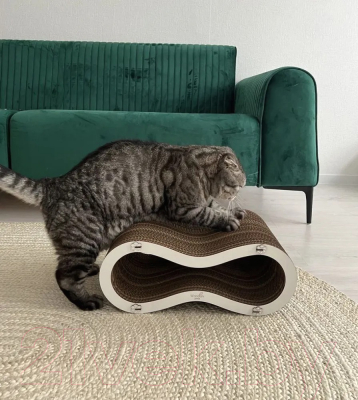 Лежанка-когтеточка Woodary Лемниската / 4004