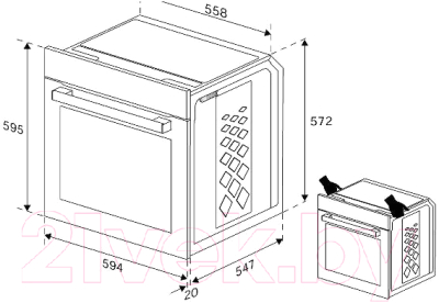 Электрический духовой шкаф Indesit IFE 3644 BL