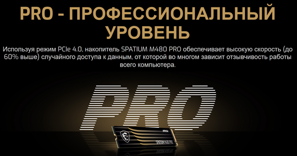 SSD диск MSI Spatium M480 2TB Pro (S78-440Q620-P83)