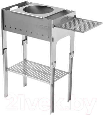 Мангал Helios Разборный / T-M-S-PK (со столиком и подставкой под казан) - фото