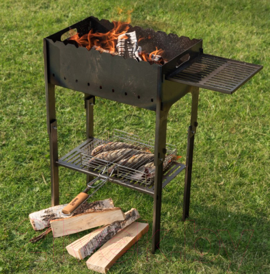 Мангал Helios Разборный / T-M-S-PK (со столиком и подставкой под казан)