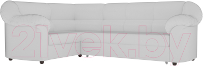 Диван угловой Лига Диванов Карнелла левый / 60287 (экокожа белый) - фото