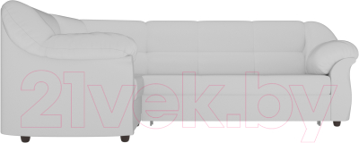 Диван угловой Лига Диванов Карнелла левый / 60287 (экокожа белый)