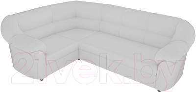 Диван угловой Лига Диванов Карнелла левый / 60287 (экокожа белый)