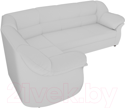 Диван угловой Лига Диванов Карнелла левый / 60287 (экокожа белый)