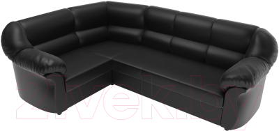 Диван угловой Лига Диванов Карнелла левый / 60289 (экокожа черный)