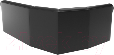 Диван угловой Лига Диванов Карнелла левый / 60289 (экокожа черный)