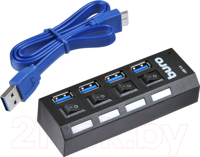 USB-хаб Buro BU-HUB4-U3.0-L - фото