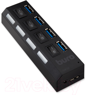 USB-хаб Buro BU-HUB4-U3.0-L