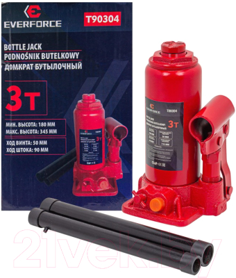 Бутылочный домкрат Everforce EF-T90304