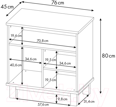 Тумба Polini Kids Simple 3400 / 0002612.31