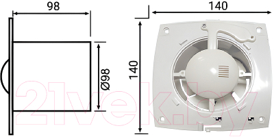 Вентилятор накладной Bettoserb 110151