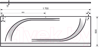 Экран для ванны Эстет Layra Silk 170 / ФР-00014660