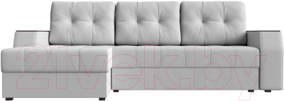 Диван угловой Лига Диванов Эмир БС левый (экокожа белый)