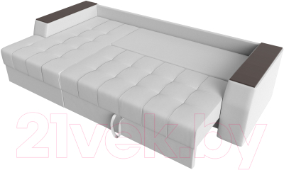 Диван угловой Лига Диванов Эмир БС левый (экокожа белый)