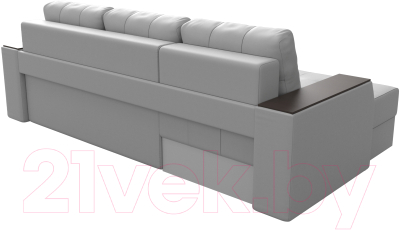 Диван угловой Лига Диванов Эмир БС левый (экокожа белый)